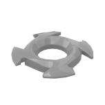 Ring 4 x 4 with 2 x 2 Hole and 4 Arrow Ends (Ninjago Spinner Crown) #98341