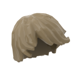 Minifig Hair Tousled with Side Part #87991