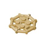 Plate Special 2 x 2 with Bar Frame Octagonal, Reinforced, Completely Round Studs #75937  Tan