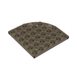 Plate Round Corner 6 x 6 #6003 Trans-Black