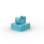 Tile Special 1 x 1 with Clip with Rounded Edges #15712
