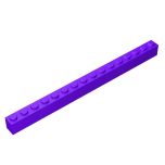 Brick 1 x 16 #2465 Dark Purple