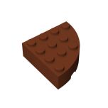 Brick, Round Corner 4 x 4 Full Brick #2577 Reddish Brown