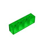 Brick 1 x 4 #3010 Trans-Green