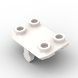 Minifig Shield Rectangular with 4 Studs #30166 White