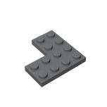 Plate 4 x 4 Corner #2639 Dark Bluish Gray