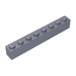 Brick 1X8 #3008 Flat Silver