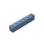 Brick 1 x 6 #3009 Sand Blue