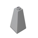 Slope 75 2 x 2 x 3 Double Convex #3685 Light Bluish Gray