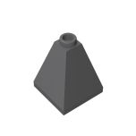 Slope 75 2 x 2 x 2 Quadruple Convex #3688 Dark Bluish Gray
