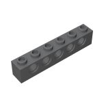 Technic Brick 1 x 6 [5 Holes] #3894 Dark Bluish Gray