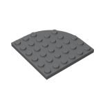 Plate Round Corner 6 x 6 #6003 Dark Bluish Gray