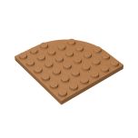 Plate Round Corner 6 x 6 #6003 Medium Dark Flesh