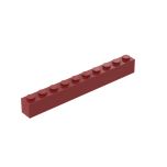 Brick 1 x 10 #6111 Dark Red