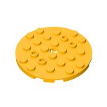Plate Round 6 x 6 with Hole #11213 Bright Light Orange