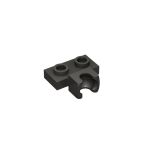 Plate, Modified 1 x 2 with Small Tow Ball Socket on Side #14704 Metallic Black