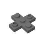 Plate 3 x 3, Cross #15397 Dark Bluish Gray