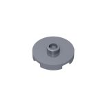 Plate Special Round 2 x 2 with Center Stud (Jumper Plate) #18674 Flat Silver