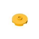 Plate Special Round 2 x 2 with Center Stud (Jumper Plate) #18674 Bright Light Orange