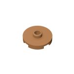 Plate Special Round 2 x 2 with Center Stud (Jumper Plate) #18674 Medium Dark Flesh