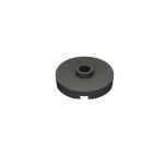 Plate Special Round 2 x 2 with Center Stud (Jumper Plate) #18674 Metallic Black