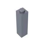 Brick 1 x 1 x 3 #14716 Flat Silver