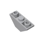 Slope Inverted 45 3 x 1 Double with 2 Blocked Open Studs #18759  Light Bluish Gray Gobricks
