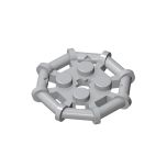 Plate Special 2 x 2 with Bar Frame Octagonal, Reinforced, Completely Round Studs #75937 Light Bluish Gray