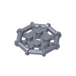 Plate Special 2 x 2 with Bar Frame Octagonal, Reinforced, Completely Round Studs #75937 Flat Silver