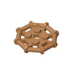 Plate Special 2 x 2 with Bar Frame Octagonal, Reinforced, Completely Round Studs #75937 Medium Dark Flesh