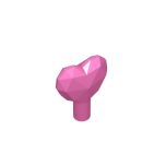 Rock - Heart Jewel with Shaft #15745 Dark Pink