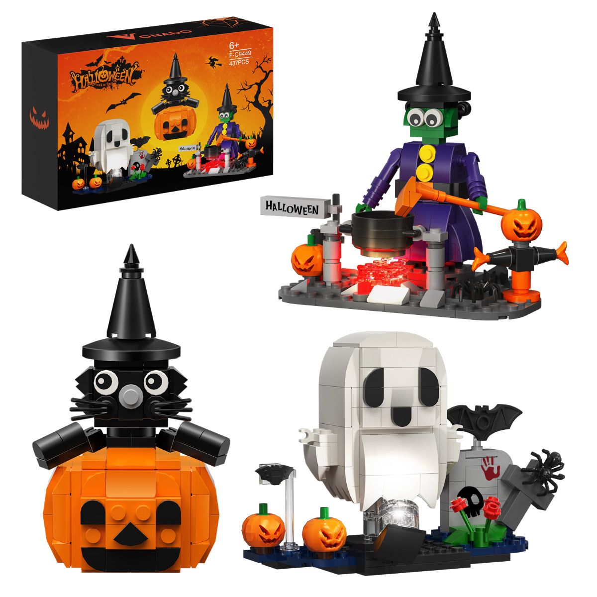 Halloween Square Head Boy with Electricity (437 PCS)