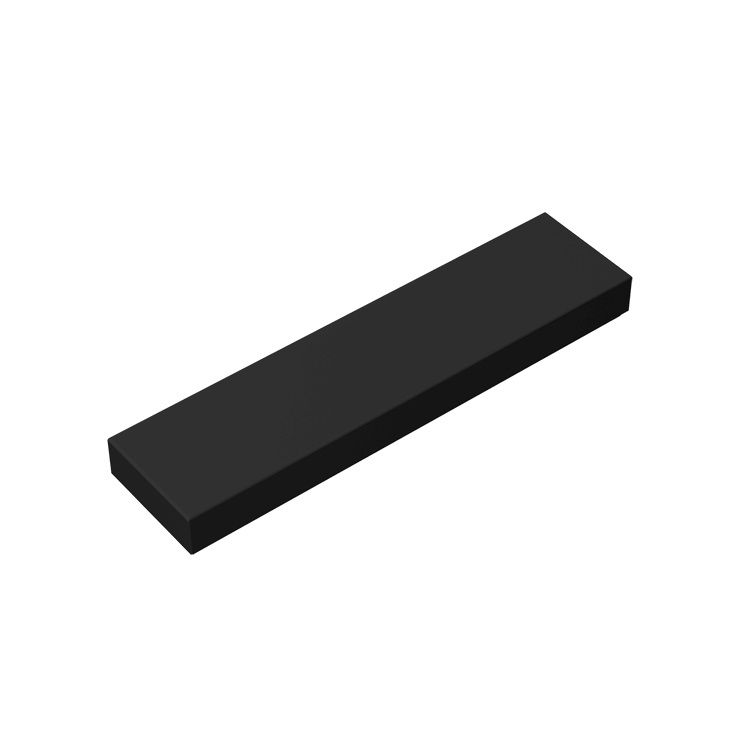 Tile 1 x 4 with Groove #2431 Black 10 pieces