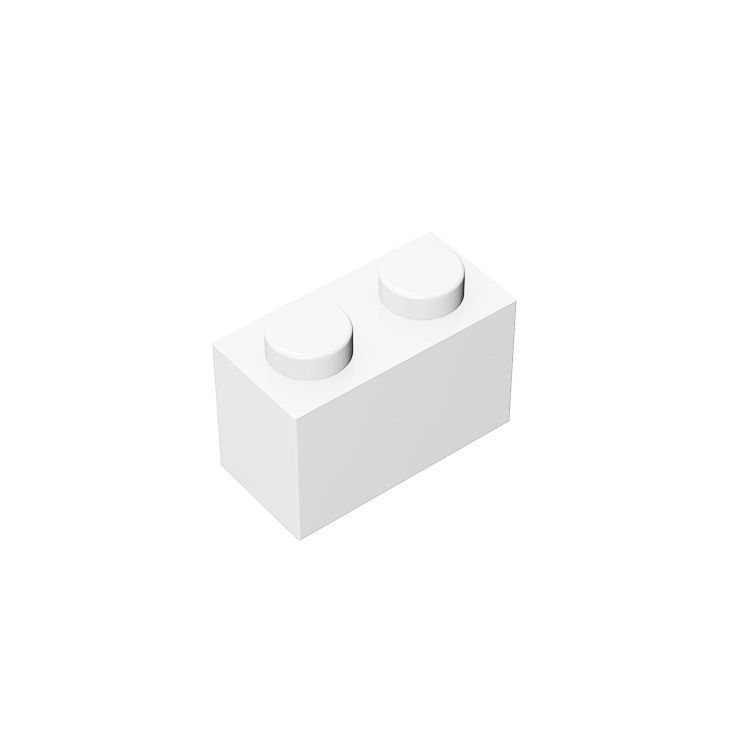 Brick 1 x 2 #3004 White 10 pieces
