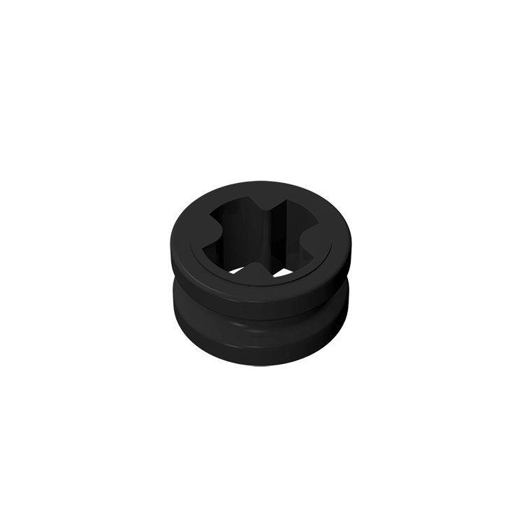 Technic Bush 1/2 Smooth with Axle Hole Semi-Reduced #32123 Black 10 pieces