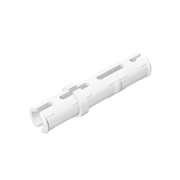 Technic Pin Long with Friction Ridges Lengthwise, 2 Center Slots #6558 White 10 pieces