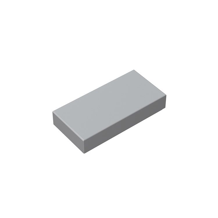 Tile 1 x 2 (Undetermined Type) #3069 Light Bluish Gray 10 pieces