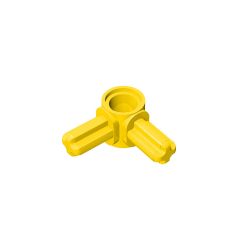 Technic Pin Connector Hub with 2 Perpendicular Axles #10197 Yellow