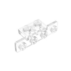 Bracket 1 x 2 - 1 x 4 - Rounded Corners #10201  Trans-Clear Gobricks
