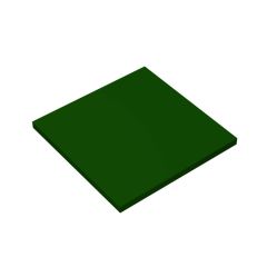 Tile 6 x 6 with Bottom Tubes #10202 Dark Green