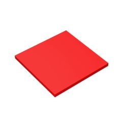 Tile 6 x 6 with Bottom Tubes #10202 Red