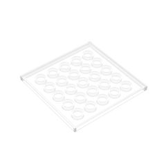Tile 6 x 6 with Bottom Tubes #10202  Trans-Clear Gobricks