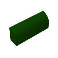 Brick Curved 1 x 4 x 1 1/3 No Studs, Curved Top with Raised Inside Support #10314 Dark Green