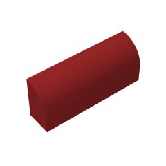 Brick Curved 1 x 4 x 1 1/3 No Studs, Curved Top with Raised Inside Support #10314 Dark Red