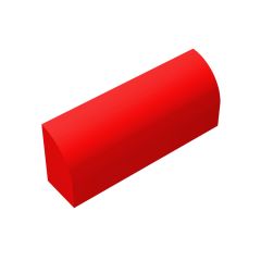 Brick Curved 1 x 4 x 1 1/3 No Studs, Curved Top with Raised Inside Support #10314 Red