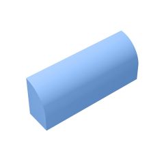 Brick Curved 1 x 4 x 1 1/3 No Studs, Curved Top with Raised Inside Support #10314 Bright Light Blue 1 KG