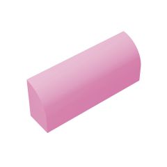 Brick Curved 1 x 4 x 1 1/3 No Studs, Curved Top with Raised Inside Support #10314 Bright Pink