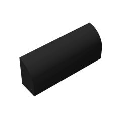 Brick Curved 1 x 4 x 1 1/3 No Studs, Curved Top with Raised Inside Support #10314 Black 10 pieces