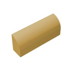 Brick Curved 1 x 4 x 1 1/3 No Studs, Curved Top with Raised Inside Support #10314 Tan