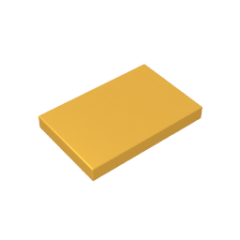 Flat Tile 2 x 3 #26603 Bright gold Gobricks